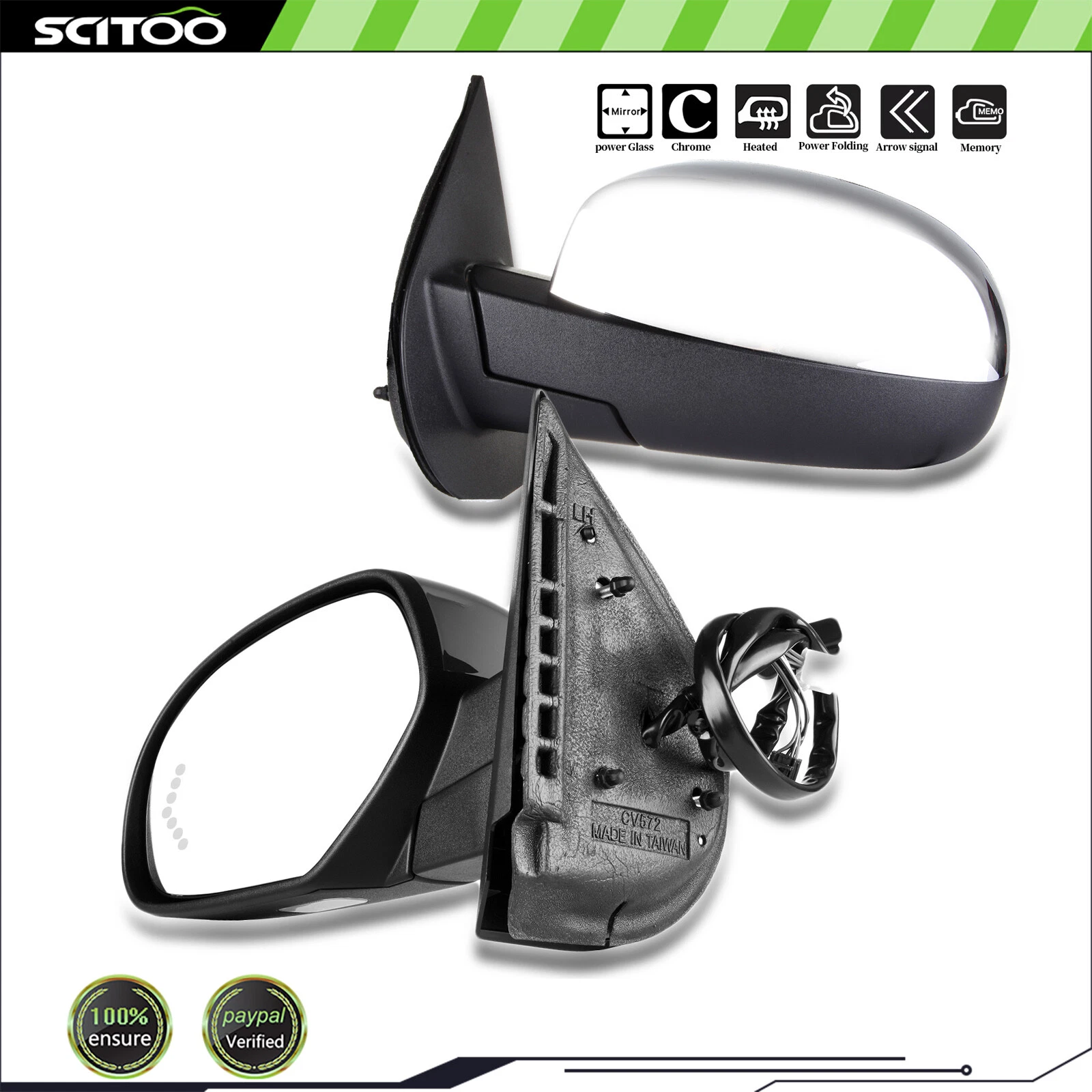For 07-2013 Chevy GMC Power Fold Heated Puddle Signal Memory Driver Side Mirror
Opens in a new windo