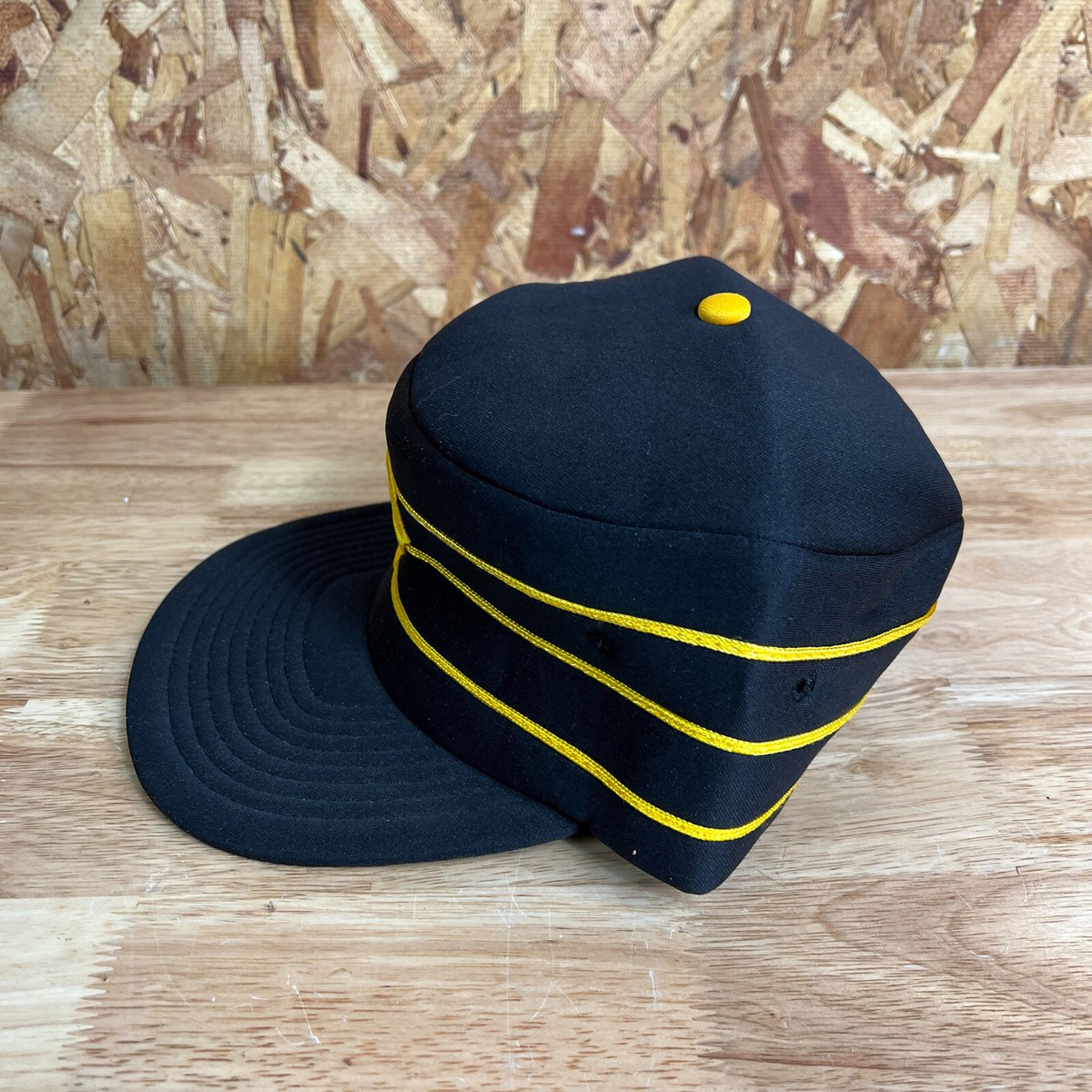 Vintage Pittsburgh Pirates Pillbox Snapback Hat - Black Baseball
