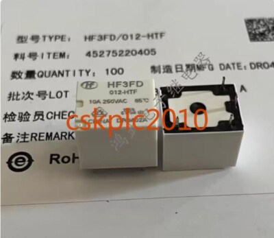 5 PCS NEW HF3FD-012-HTF Hongfa Relay 12V 10A 4-pin set normally open