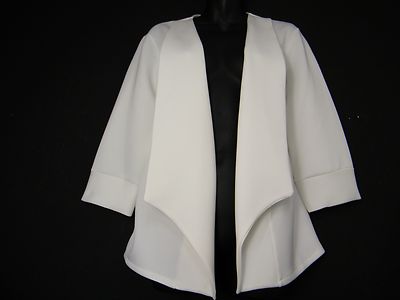 WUNDERSCHÖNE ÜBERGRÖSSE 100 % POLY JACKE VORNE OFFEN 2 FARBEN GRÖSSEN: 16 18 20 22 24 26