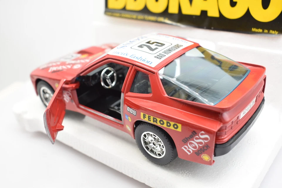 Modellino auto rally scala 1:24 Porsche 924 Turbo GR2 Burago racing modellismo - Immagine 4 di 4