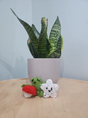 Crochet Bundle Frog, Star, And Mushroom Pop It