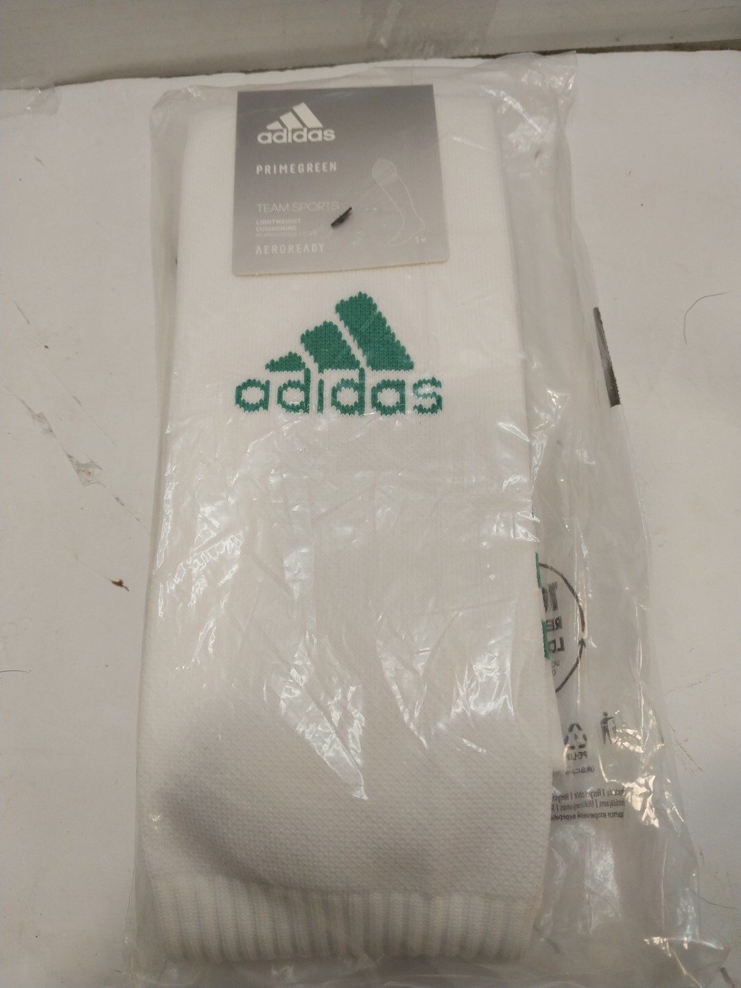adidas ADI 21 OTK Soccer Socks (White/Green) Size XL Mens