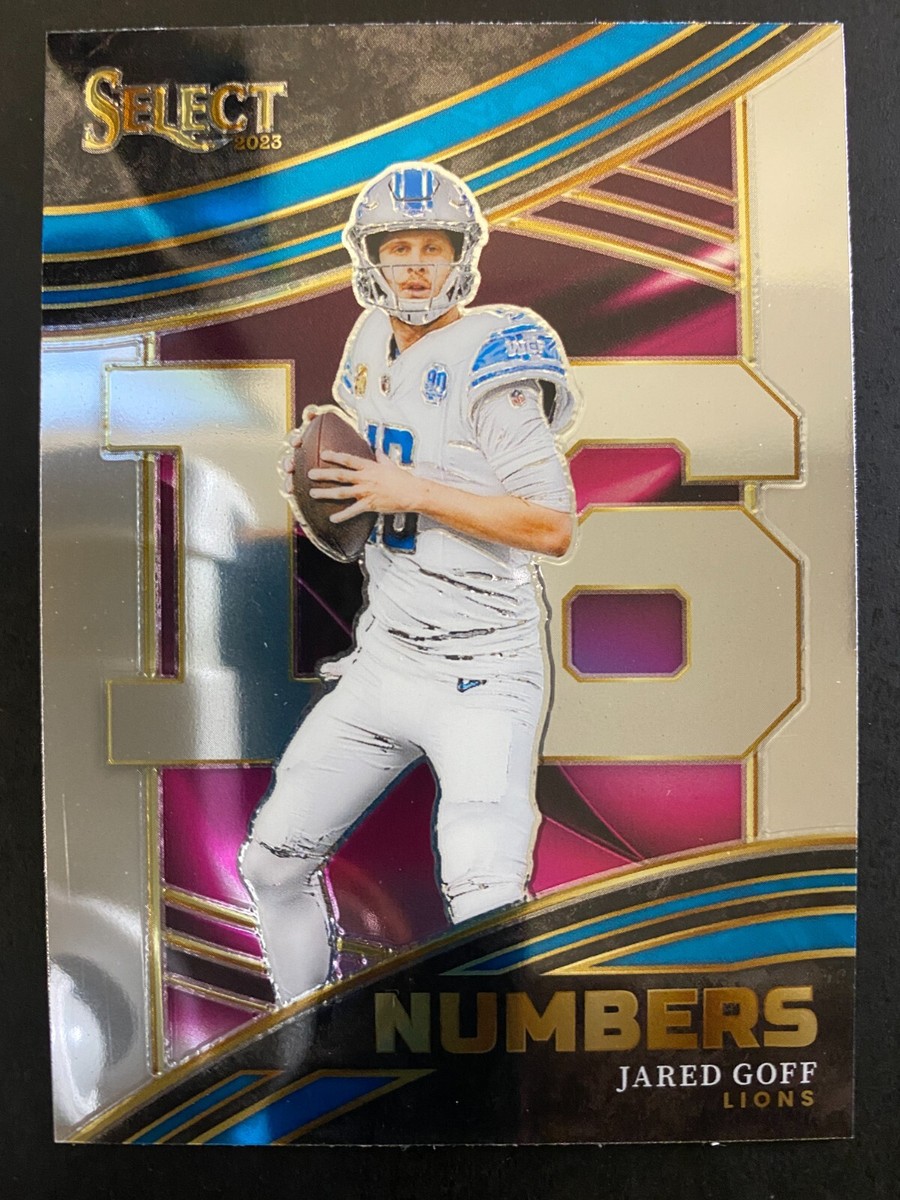 Jared Goff 2023 Panini Select Football Numbers Insert Detroit
