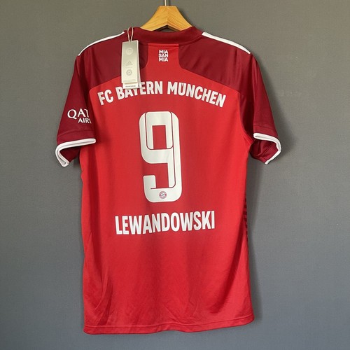 LEWANDOWSKI BAYERN MUNICH JERSEY 21/22 HOME MEDIUM SOCCER FOOTBALL ADIDAS  GM5313 | eBay