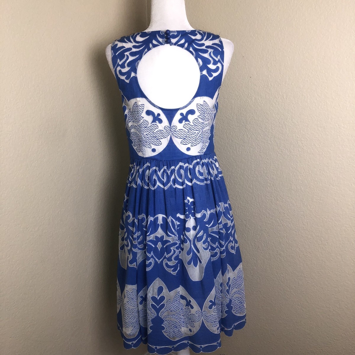 Anthropologie Plenty by Tracy Reese Azure Lace Dress folklore blue white SZ 6 | eBay Anthropologie Plenty by Tracy Reese Azure Lace Dress folklore blue white SZ 6 | eBay