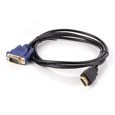 6ft 1.8m HDTV HDMI to VGA Male Cable Converter Adapter for PC TV DF Gold Pated