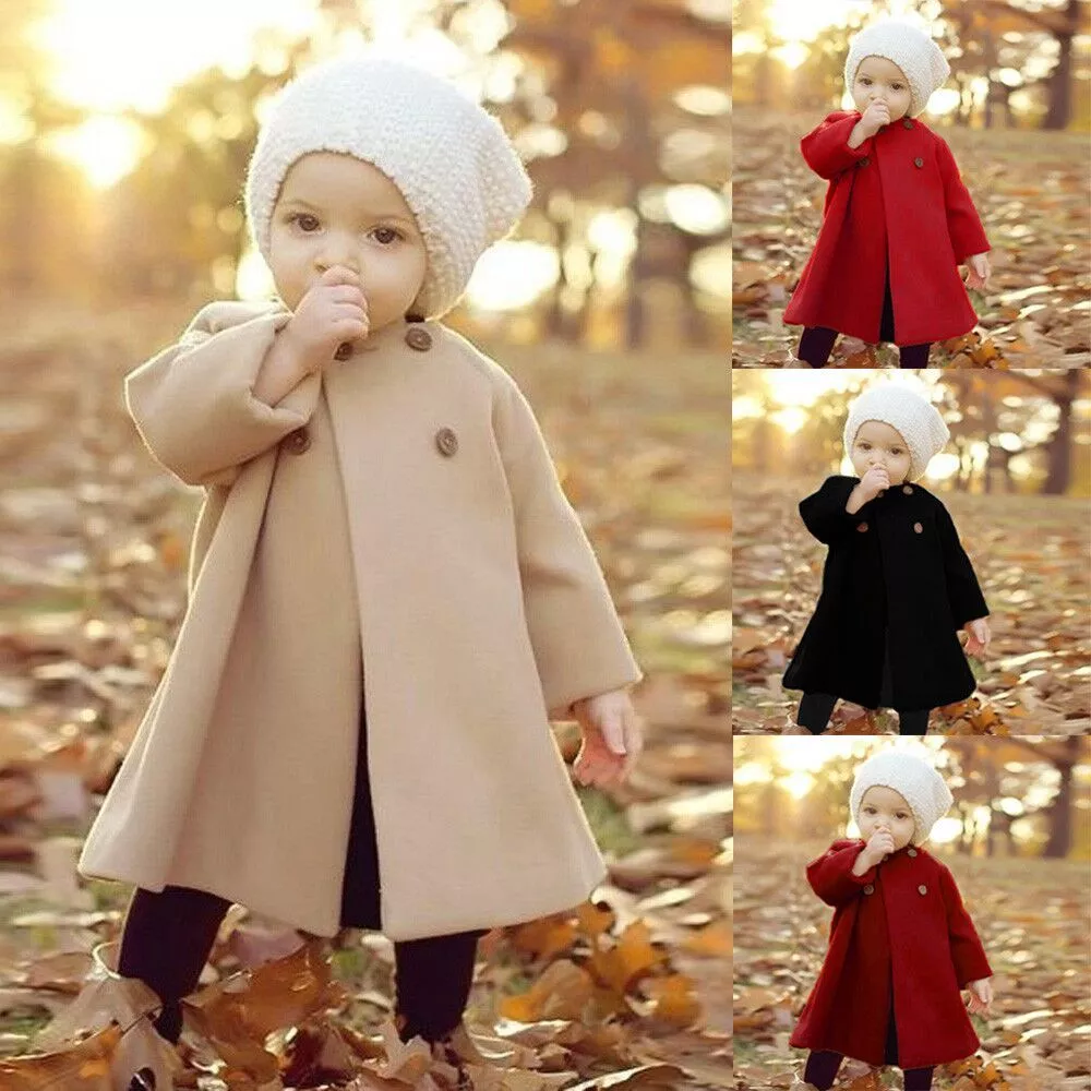 Bebé recién nacido niña primavera invierno capa ropa exterior abrigo chaqueta | eBay