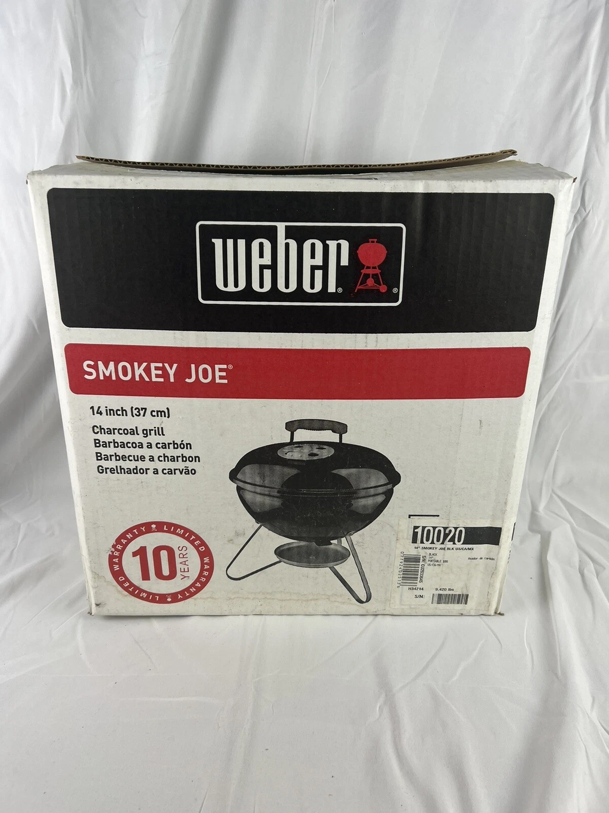 Weber 14in. Smokey Joe Portable Charcoal Grill - Black - NEW STILL IN BOX