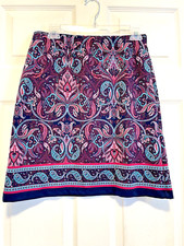 TALBOTS skirt SP 4/6P stretch Waist 30 Length 20 Multicolor Modern Short