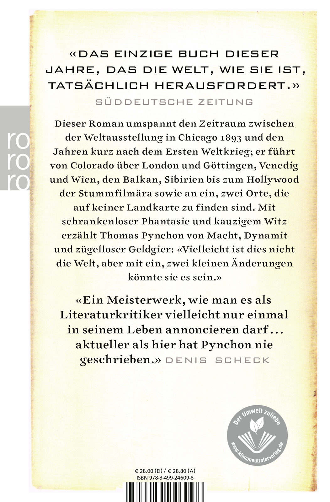 Thumbnail - Thomas Pynchon; Nikolaus Stingl; Dirk Van Gunsteren / Gegen Den Tag