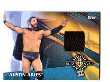 WWE Austin Aries NXT 2017 Topps Event Used Mat Relic Card SN 25 of 50