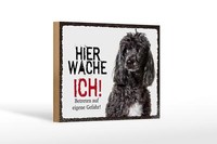 Holzschild Spruch 18X12 Cm Pudel Hier Wache Ich Eigene Gefahr Schild