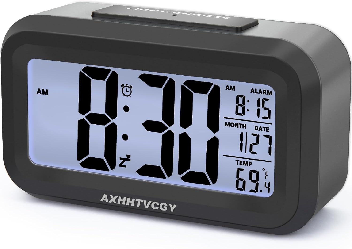 Alarm Clock，Alarm Clocks for Bedrooms，Small Wall Clock，Large Display Digital Cal