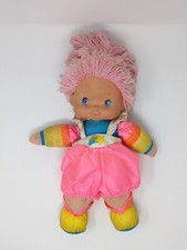 Vintage 1983 Rainbow Brite Doll Tickled Pink w/ Romper Mattel Hallmark Baby 15"