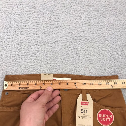 Levis 511 Pants Boys 18R (29x29) Slim Brown Super Soft Stretch NEW NWT - Picture 6 of 14