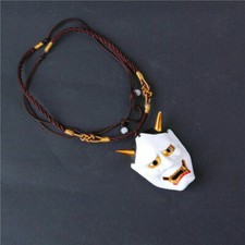 Vintage Evil Oni Noh Hannya Mask Necklace Cosplay Props Masks Resin Pendant 