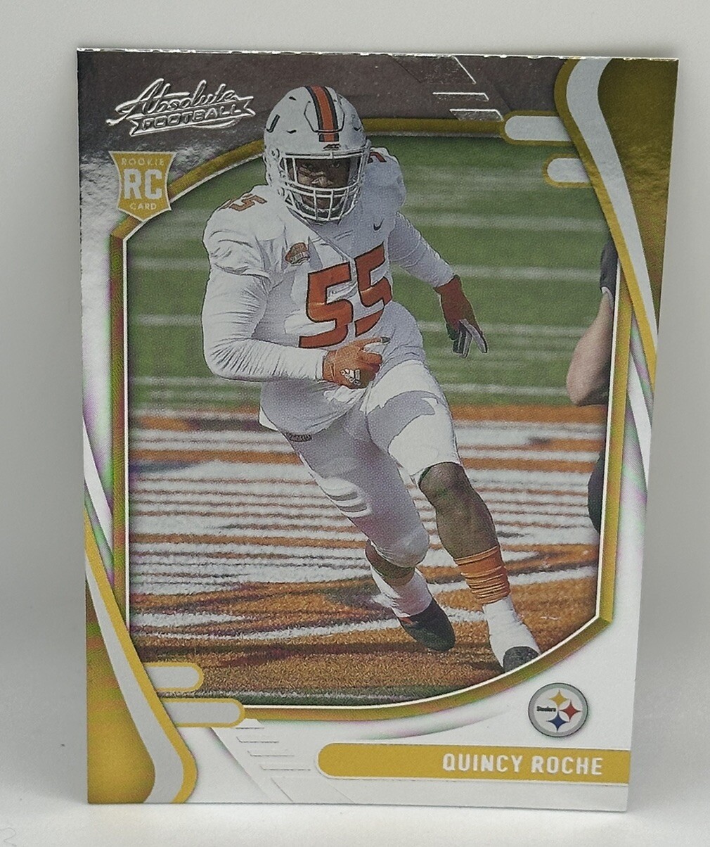2021 Panini Absolute Retail Quincy Roche #164 Rookie Pittsburgh Steelers      