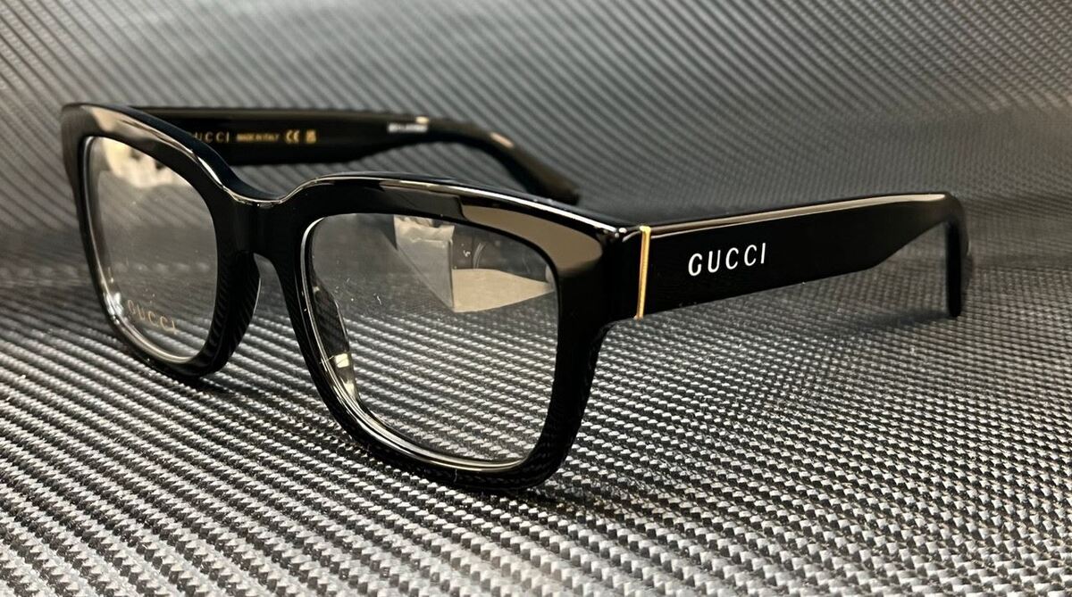 GUCCI GG1138O 001 Black Gold Men's 52 mm Eyeglasses GUCCI GG1138O 001 Black Gold Men's 52 mm Eyeglasses