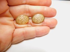 Krementz Textured Oval Gold Tone Metal Cuff L...