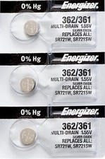 3 x Energizer 362 Watch Batteries, SR721SW or 361 Battery  Shipped from Canada