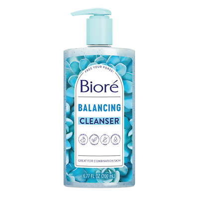 Biore Balancing Face Wash, PH Balanced Face Cleanser, Combination Skin, Cruelty