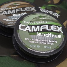 Gardner Camflex or Continental Lead Free Leader 45 or 65LB *All Colours* Fishing