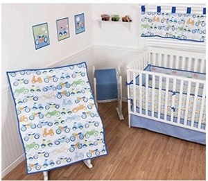 motorcycle crib bedding