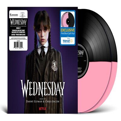 Wednesday - Netflix Series Soundtrack Limited Edition Pink Black Split  Vinyl 2LP