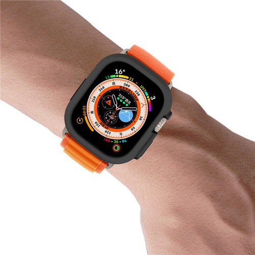 Pour Apple Watch Ultra Ultra2 49 mm étui housse cadre souple TPU bonbon mat pare-chocs - Photo 7 sur 29