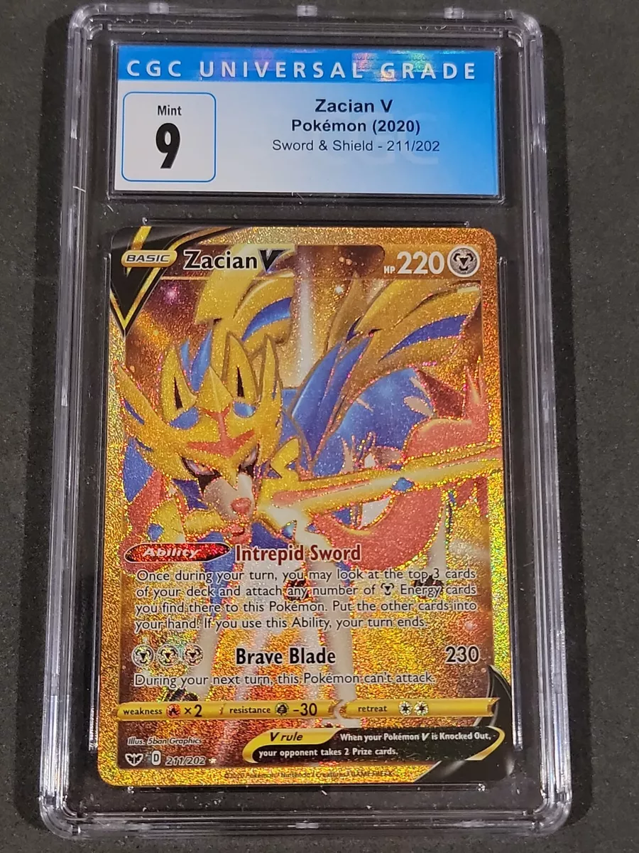 Zacian V 211/202 Sword & Shield Gold Secret Rare Holo Pokemon Card