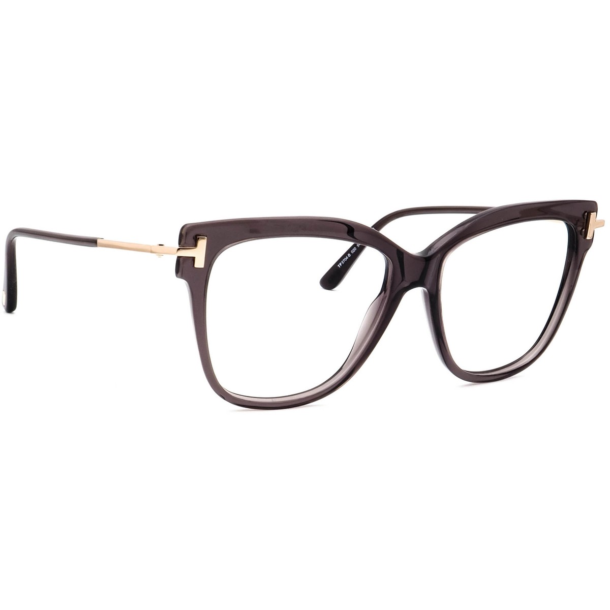 Tom Ford Eyeglasses TF5704-B 020 Grey/Pale Gold Butterfly Frame