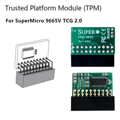 1PC 20Pin TPM 2.0 Module Trusted Platform For SuperMicro AOM-TPM-9665V TCG 2.0