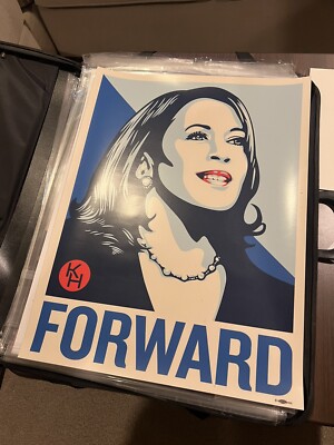 Shepard Fairey / Kamala Harris ''FORWARD'' Campaign Print 18'' x 24'' Official DNC