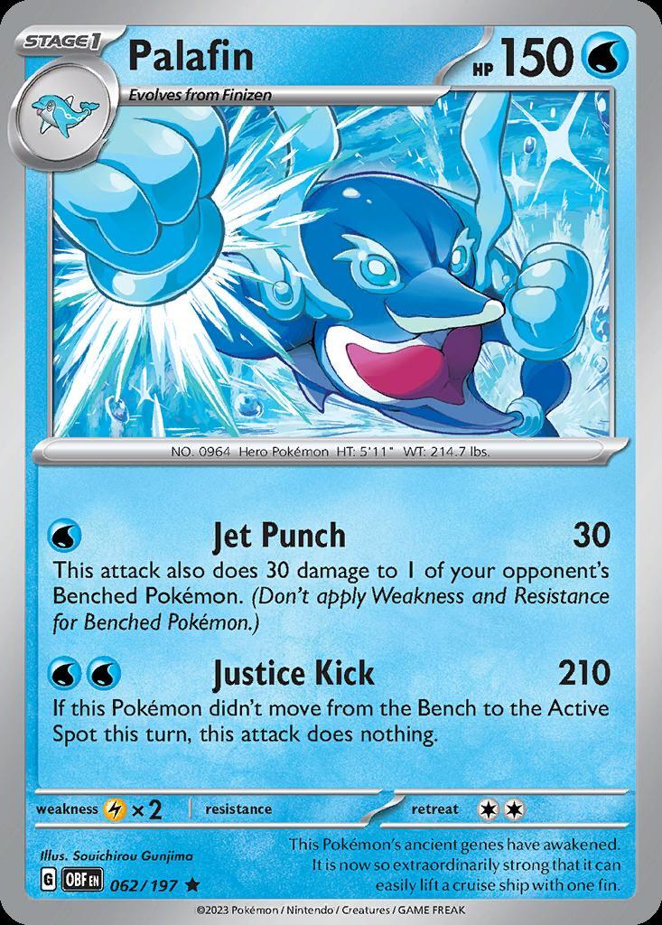 Pokemon Palafin (62/230) Obsidian Flames NM HOLO