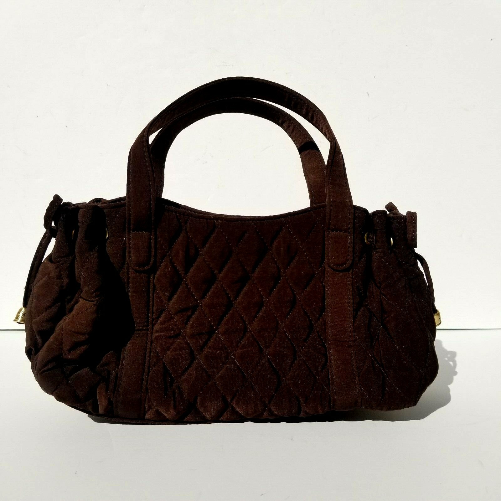 Vera Bradley Margie Handbag Vera Vera Espresso Brown Microfiber Purse Tote