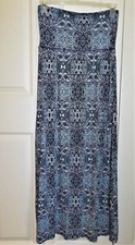 Artisan NY Women's Strapless Maxi Dress Sz L Floral Rayon Spandex Multicolored