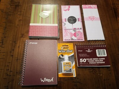Huge Stationary Lot Notepads, Index Cards, Notebook, Sticky Note, White Out Etc.