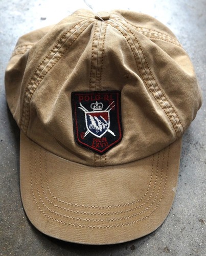 POLO RALPH LAUREN MOUNTAIN RESCUE AÑOS 90 SOMBRERO/GORRA CORREA TRASERA DE CUERO, ¡NUEVO! - Imagen 3 de 11