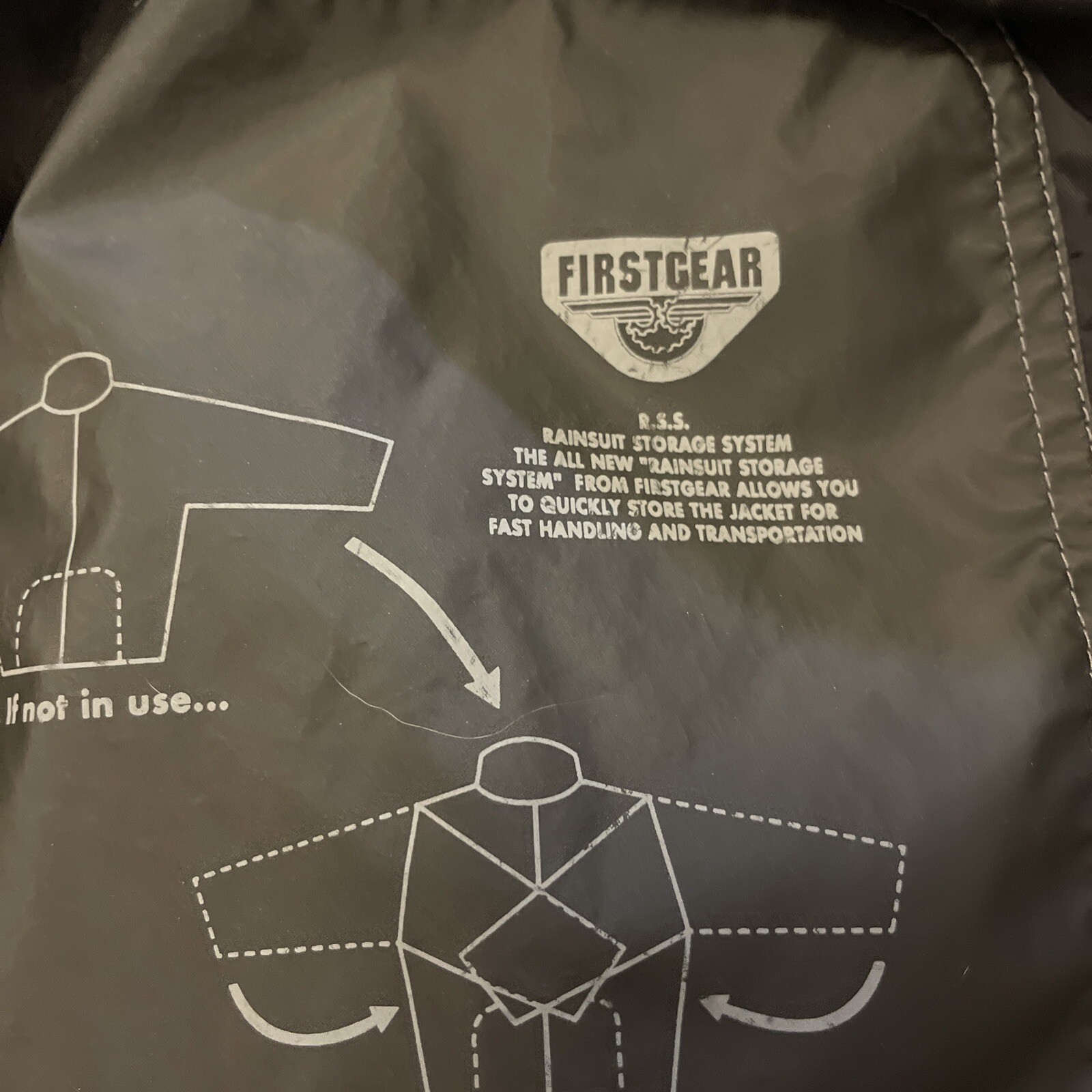 Firstgear First Gear 2XL Mens Rainman Motorcycle Packable Rain Jacket Reflective