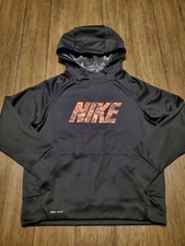 Nike Big Logo Fleece Hoodie Sweatshirt boys size small.