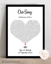 Personalisierter UNSER LIED Wort Kunstdruck P...
