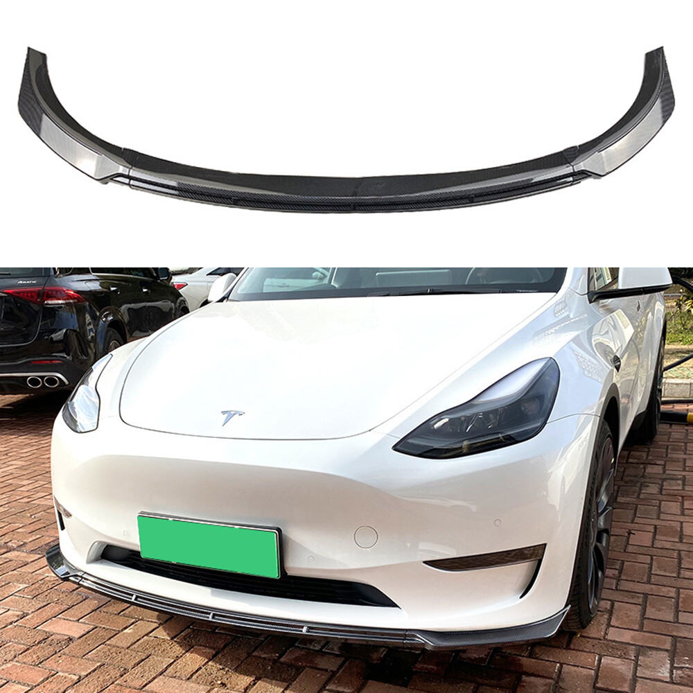Tesla Model Y 2020-2024 Front Bumper Lip Mods Spoilers Accessories-image