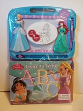 Disney Princess Learn To Write ABC Book  Magnetic Drawing Kit Ages 3 NEW