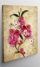QUADRO MODERNO STAMPA TELA MODERNI QUADRI ASTRATTO FIORE FIORI ROSE ROSA T456