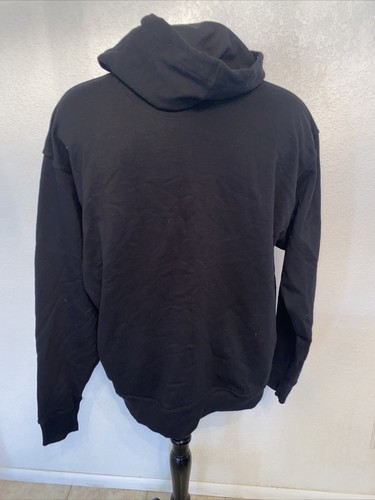 Champion Hoodie Sweatshirt XL Black Camo Logo Pullover Spellout Casual Hip Hop - Picture 10 of 16