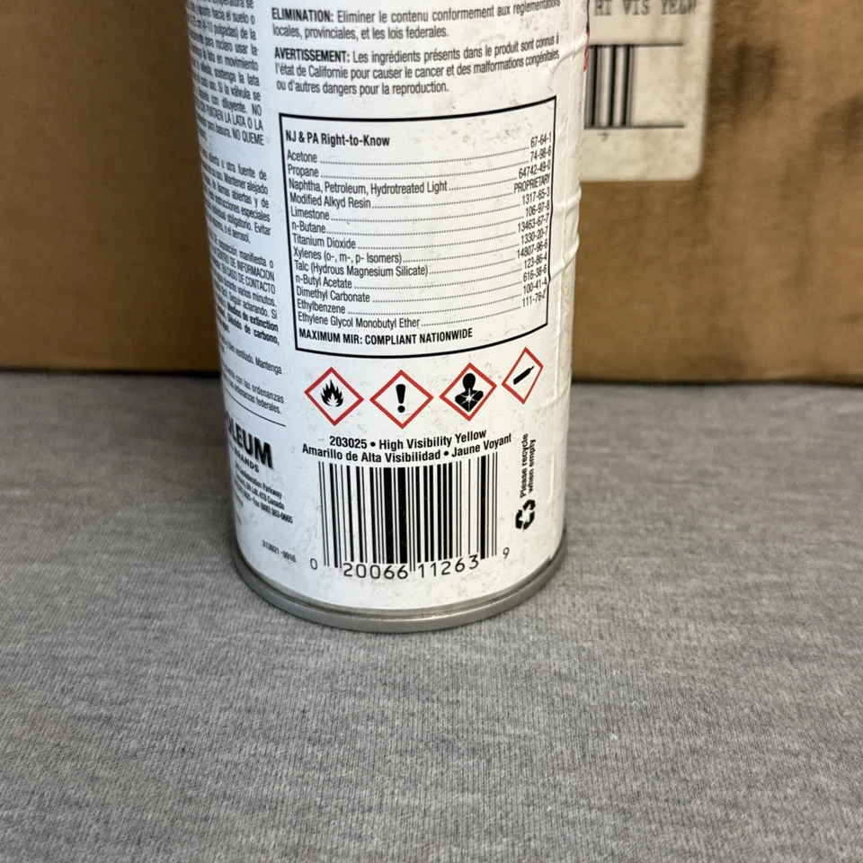 Rustoleum 17oz High Visibility Yellow Precision-Line Marking Paint (12 QTY) - Image 4 of 4