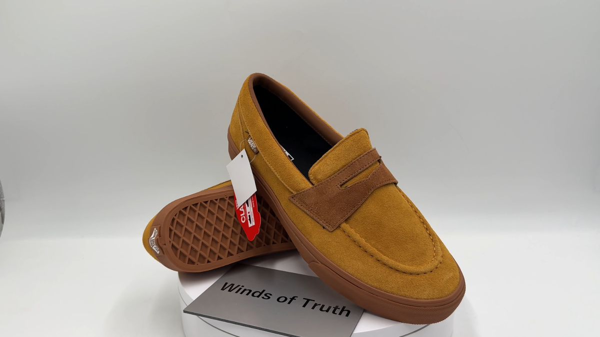 靴 Vans V196CF CN Loafer Brown 27cm Vans Loafer Tabacco Brown V196CF CN Low Top Leather Men's Size US