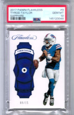 2019 Panini Flawless Tyrod Taylor Sapphire Base #9 #'ed 09/15 PSA 10