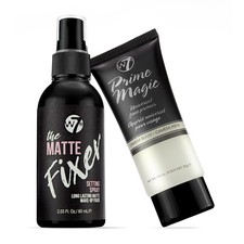 W7 Prime Magic & The Fixer Matte Set - Makeup Primer & Setting Spray Duo for ...